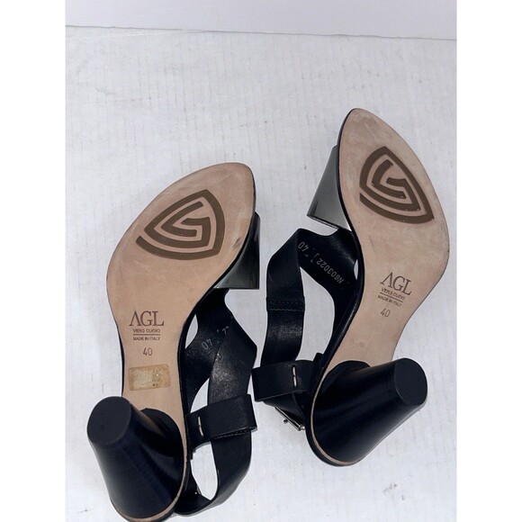 ATTILIO GIUSTI LEOMBRUNI AGL  Black FLASH Heels Sandals Shoes - Picture 4 of 16